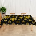 thumbnail image 5 of Nanqianyi Christmas Rectangular Black Tablecloth and Gold Snowflakes Printed Pattern, For Kitchen Table, Family Gatherings Dinner, 60 x 120 inch, 5 of 6