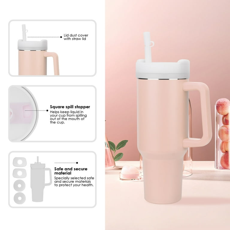 Lychee Pink Replacement Set Cup Lids for Stanley Tumbler (2 Pack)