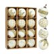 thumbnail image 2 of Juego de Doce Bolas Navideñas Flocadas de 8 Cm para Colgar, de Plástico Brillante, para Árbol de Navidad., 2 of 6
