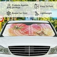thumbnail image 4 of Car Windshield Sunshade Vintage Hippie Music Sun Visor Protector Foldable Cover For Car Truck SUV Van Women Men 51x27.5inch Keep Vehicle Cool, 4 of 5