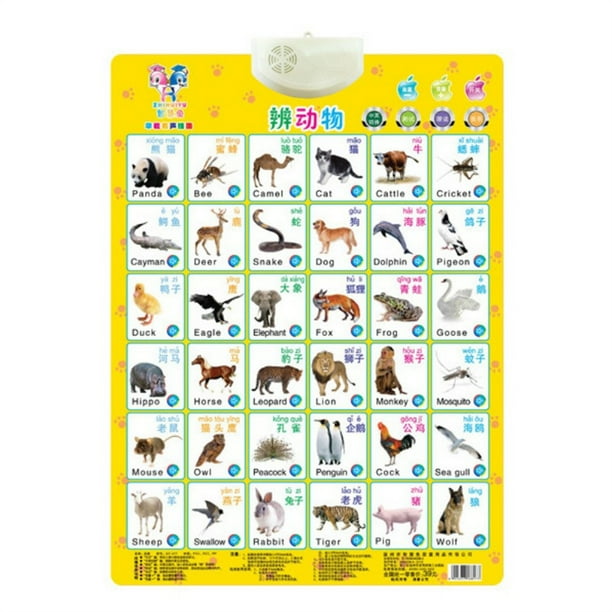 Voice Reading Abcs, Fruits, Animals, Characters And 123S With Shape And Color Learning Poster Voice Reading Abcs, Fruits, Animals, Characters And 123S With Shape And Color Learning Poster