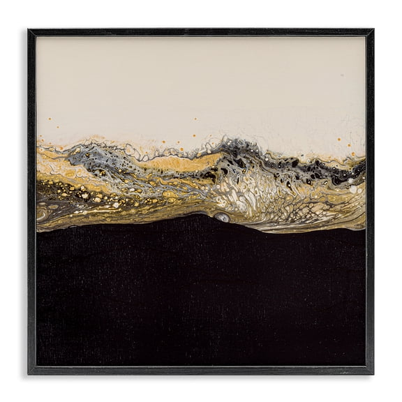 Stupell Industries Contemporary Glam & Black Splash Black Framed Giclee Art, 24 x 24, by Ruth Fromstein