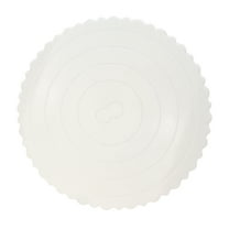 GAXIRE 4pcs Hard Plastic Cake Display Boards Round Non-Stick for Weddings
