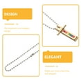 thumbnail image 2 of Pride Cross Pendant Cross Charm Metal Cross Pendant Necklace Titanium Steel Cross Ornament, 2 of 9