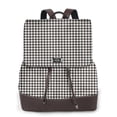 thumbnail image 1 of Balery Houndstooth Black And White Mochila de Cuero para Mujeres, Gran Capacidad, Bolsa de Viaje Multifuncional, Mochila de Cuero y Bolsa de Hombro para Mujeres, 1 of 4