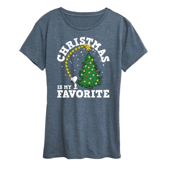 Peanuts - Christmas Is My Favorite - Women's Short Sleeve Graphic T-Shirt