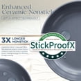 thumbnail image 3 of PRICUSIS 8PCS Nonstick Ceramic Frying Pan Set with Lid, 8+10+12 In Induction Compatible, Stay Cool Handle, Fully Coated, 100% Dishwasher Safe, Omelet Pans, Blueberry Gray, 3 of 8