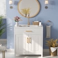 Merluxy 31" Bathroom Vanity with Sink Combo, Modern Small Single ...