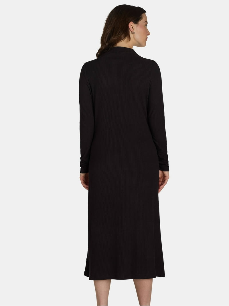 hacci knit dress Ribbed Hacci Everyday A Line Dress - Blue Daze