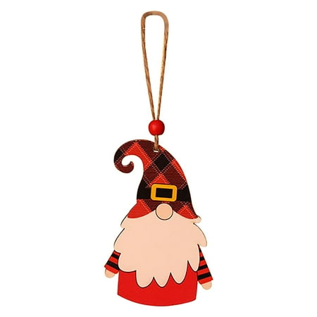 

Heiheiup Christmas Decorations Painted Wooden Pendant Christmas Tree Old Man Pattern Pendant New Years Eve Ball Drop Cake