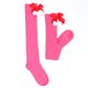 thumbnail image 4 of Calcetines largos hasta la rodilla para mujer, lisos, con lazo navideño y bola, cálidos, para mujer, 4 of 4