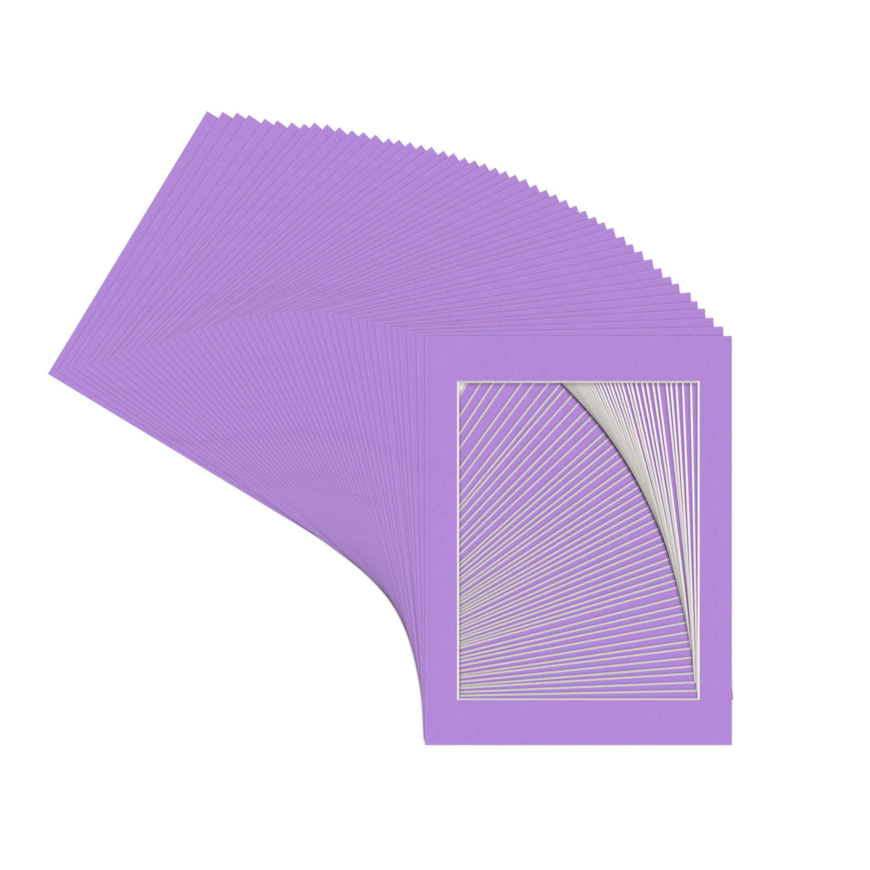 Pansy Purple Picture Frame Mat for 18x24 Frames - Fits 15x21 Photos - 50 Mats