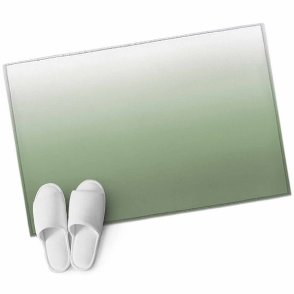 Sage Green Ombre Bathroom Mat 2x3 FT, Non Slip Small Kitchen Mat, Modern Sage Green Abstract Art Washable Soft Backed Front Door Throw Rug Non-Shedding Indoor Outdoor Doormat for Entryway Sink