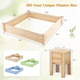 thumbnail image 3 of Spaco 49" x 49" x 10" Raised Garden Bed with Compost Bin and Open-ended Bottom-Natural, Outdoor Elevated Flower Box for Backyard/Patio/Gardener, 3 of 7