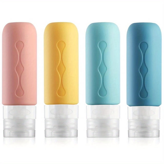 4Pc Travel Bottles For Toiletries Tsa Approved Travel Size Containers BPA Free Leak Proof Travel Tubs Refillable Liquid Travel Accessories For Cometic Shampoo And Lotion Soap