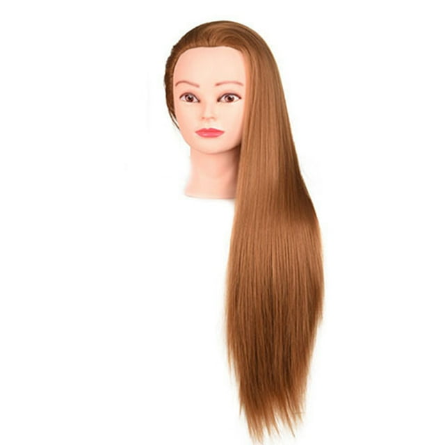 Cabeza de modelo de peluca Modelo de entrenamiento de peluquería en cosmetología, entrenamiento de cabeza para practicar el cabello