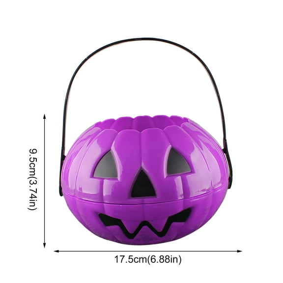 Clearance Under $1 Foldable Halloween Pumpkin Candy Bucket Medium Size for Trick-or-Treat Party Decor