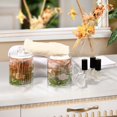 thumbnail image 6 of 2 Pack Bathroom Canisters Transparent Storage Jar for Cotton Ball, Swab, Floss Gradient Elegant Floral, 6 of 6