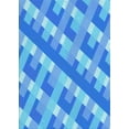 thumbnail image 1 of Ahgly Company Machine Washable Indoor Rectangle Transitional Neon Blue Area Rugs, 8' x 12', 1 of 7
