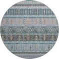 thumbnail image 2 of Addison Rugs Mayfield Premium Machine Washable Transitional Stripes Emerald Round Rug, 8' x 8', 2 of 6