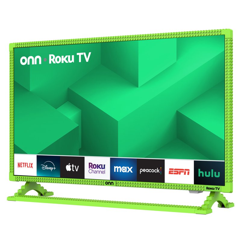 onn 32" 1080P FHD Building Block Smart Roku TV - Green (TVBBGRN36014570) feature detail