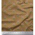 thumbnail image 1 of Soimoi Poly Georgette Fabric Leaves & Floral Artistic Print Fabric by Yard 42 Inch Wide, 1 of 5