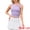 Light Purple, variant on Women's Sleeveless Asymmetrical Neck Slim Fit Crop Tops S Black