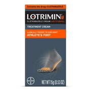 Lotrimin AF Clotrimazole Athlete's Foot Treatment Antifungal Cream, 15G Tube
