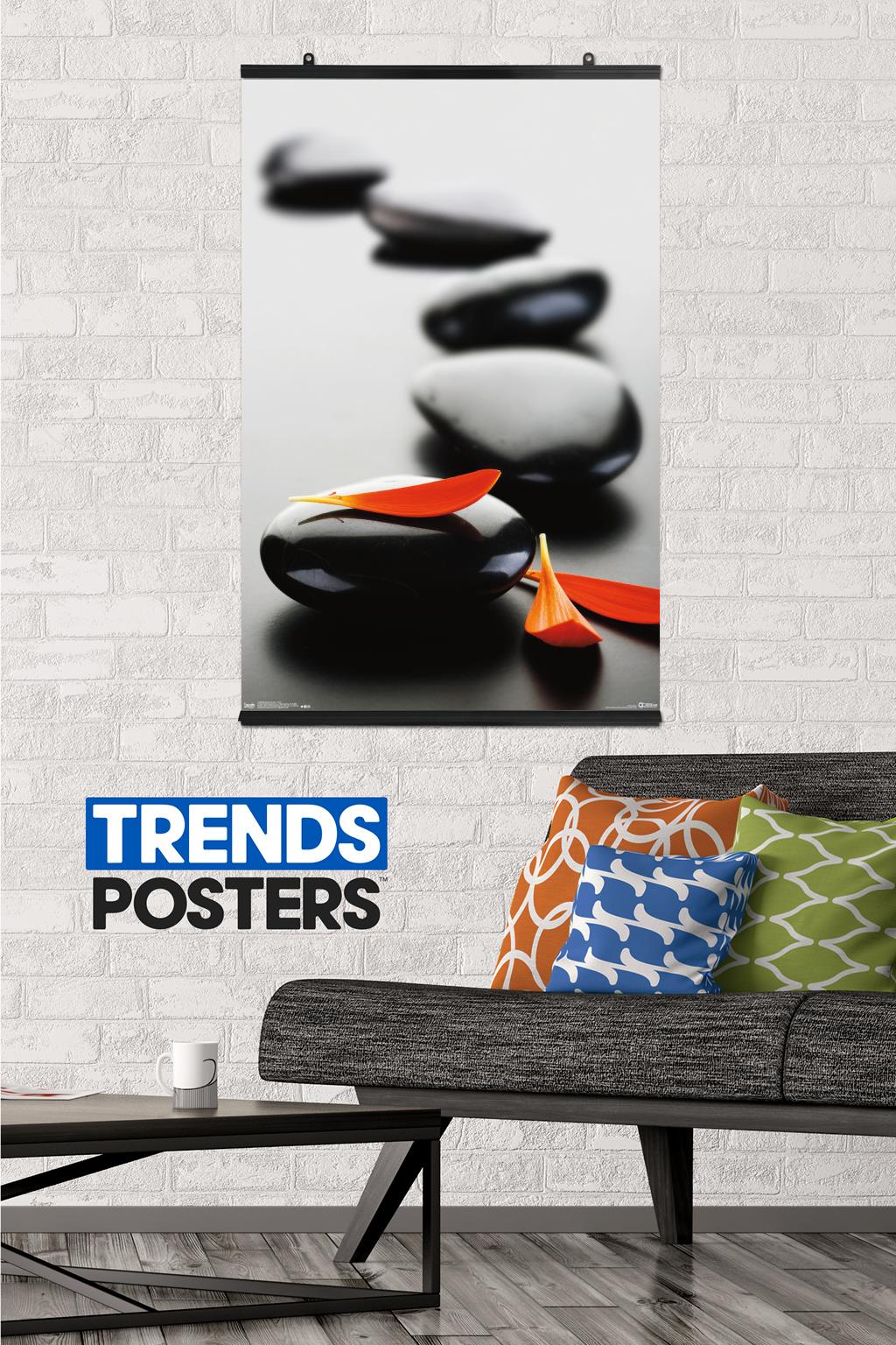 Massage Stones - Red Wall Poster, 22.375" x 34"