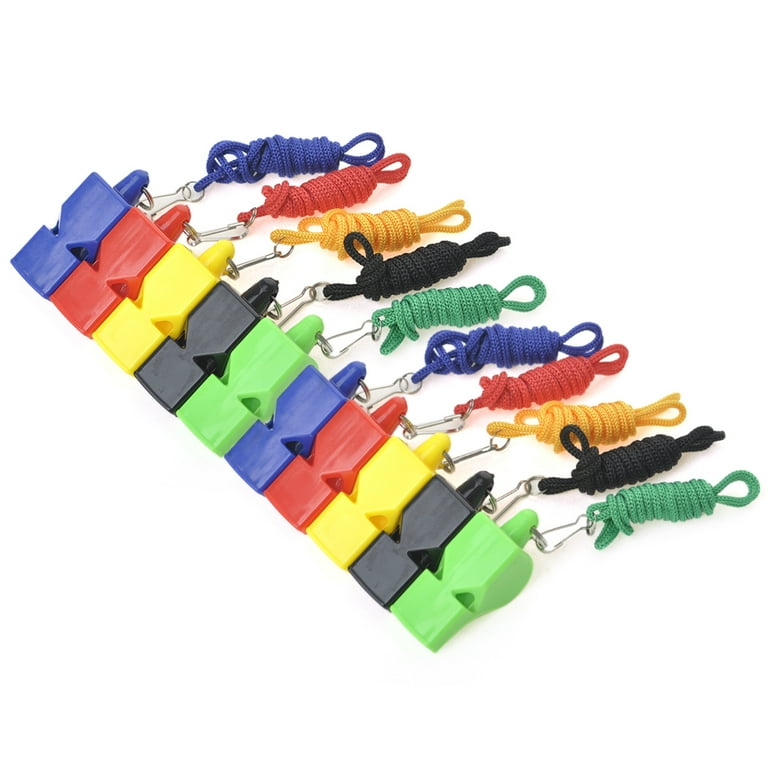 GOGO 10 Pcs Pea-less Whistles Sport Referee Classic Plastic Safety