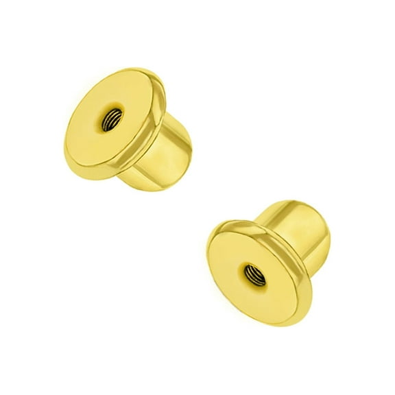 Replacement Pair (2) 18k Gold Plated Earring Screw Backs Fits In Season Jewelry
