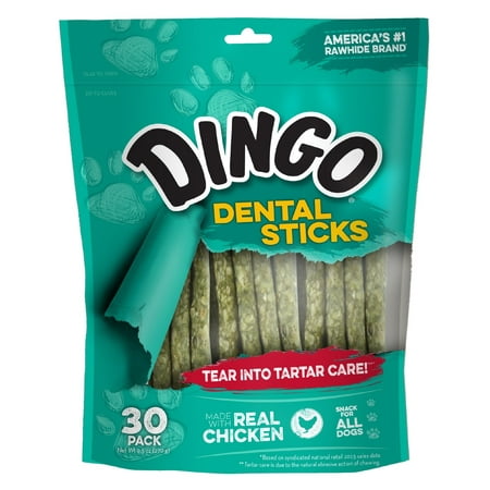 Dingo Dental Sticks, Made w/ Real Chicken,