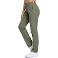 thumbnail image 2 of Pantalones de golf SPOSULEI ligeros de secado rápido para mujer, color verde militar, 2 of 6