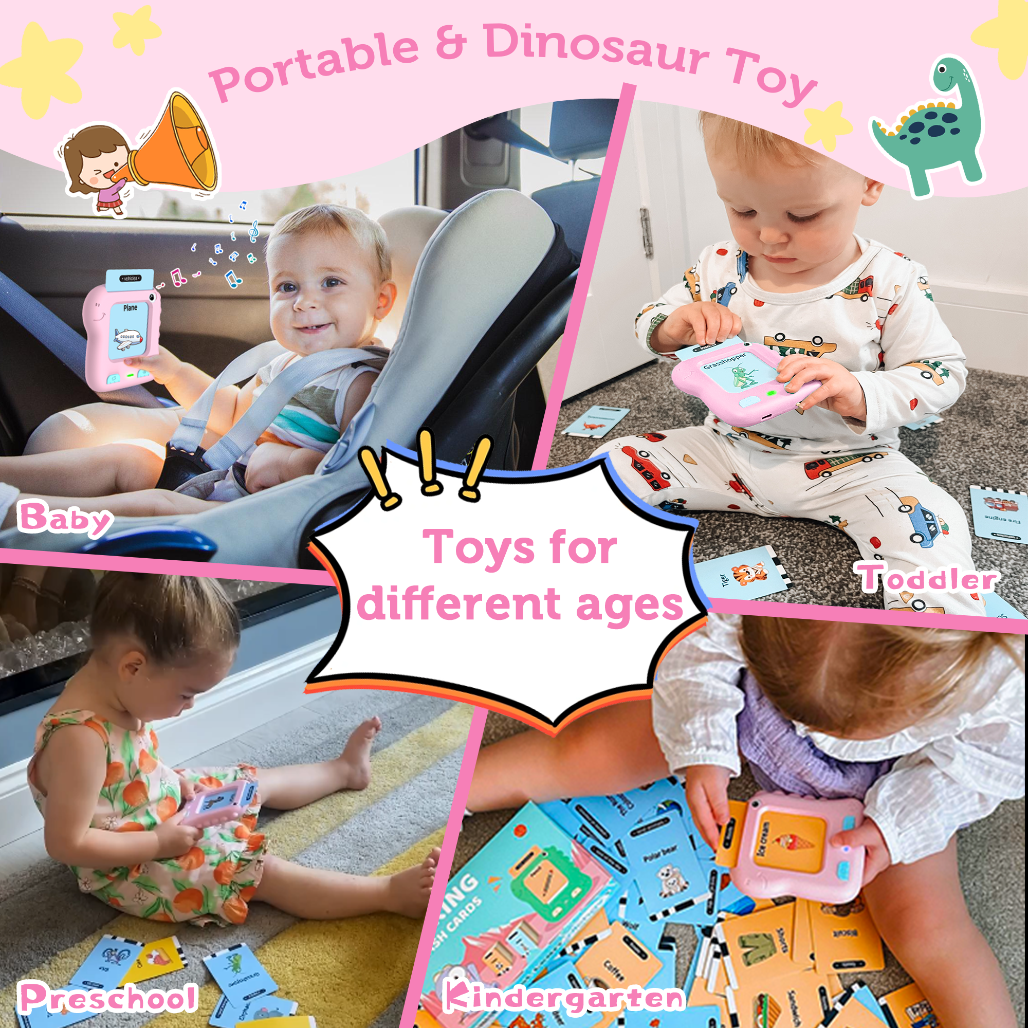 Richgv Talking Flash Cards Dinosaur Toy Learning Set photo 8