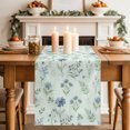 thumbnail image 2 of Table Runners 70 Inches Long Dress Scarves, Blue Floral Spring Farmhouse Coffee/Dining/Kitchen Table Decor, Holiday Table Runner, Sage Green Farmhouse Botanical Chic 13x70 Inch, 2 of 9