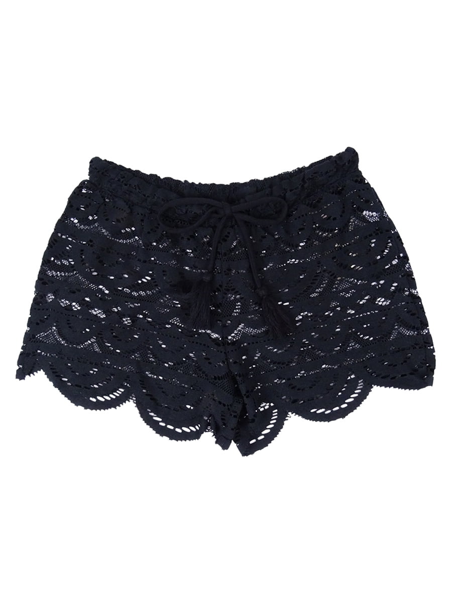 crochet swim shorts cover up
