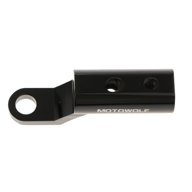Adaptadores extensores de abrazadera para espejo retrovisor de aleación universales para motocicletas Negro