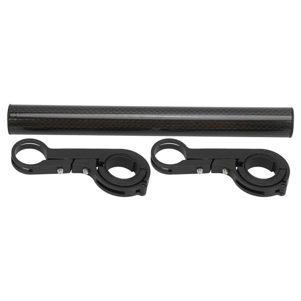 Manillar de bicicleta Soporte extendido doble, tubo de carbono de 20 cm Soporte de extensión de manillar de tubo de carbono CM para bicicleta Soporte de extensión de manillar de bicicleta Elegante y moderno