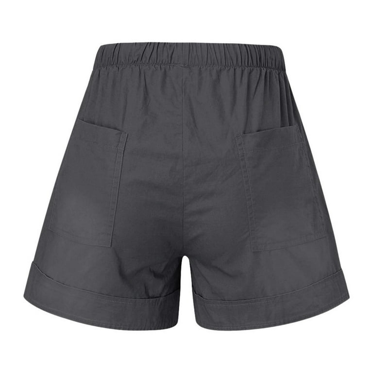 HeyNuts Focus Running Shorts for Women, Mid Waisted Athletic