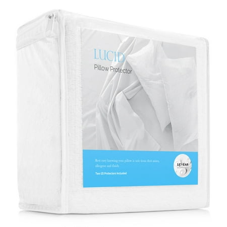 Lucid Premium Waterproof Pillow Protector Set Of 2 Walmart Com