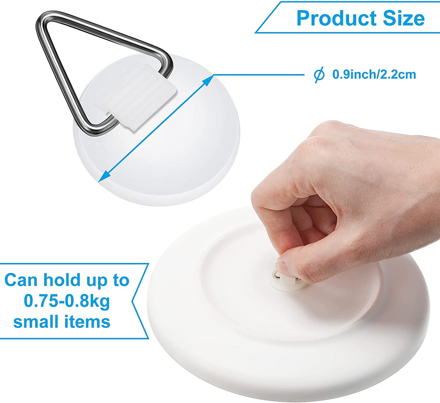 40 Pieces Adhesive Plate Hanger Adhesive Wall Hanger Round Adhesive