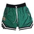 thumbnail image 2 of Shorts Cargo pour Hommes Imprimé Lettre Taille à Cordon Shorts Décontractés Nœud devant Gym Vert S, 2 of 4