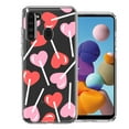 thumbnail image 1 of MUNDAZE Samsung Galaxy A21 Heart Suckers Lollipop Valentines Day Candy Lovers Double Layer Phone Case Cover, 1 of 3