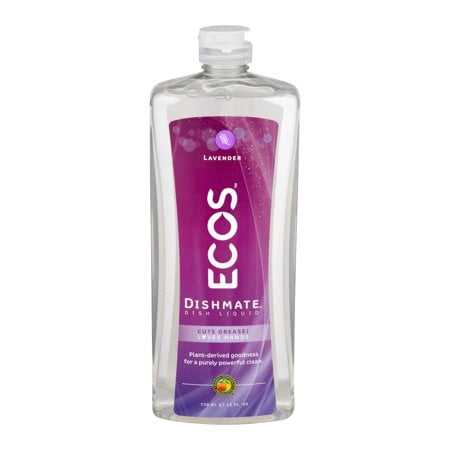 (2 Pack) Ecos Natural Dish Liquid, Lavender, 25 fl