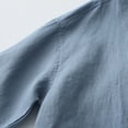 thumbnail image 4 of AherBiu 3/4 Sleeve Tops for Women Button down Shirts Cotton Linen Fall Casual Loose Lightweight Blouse, 4 of 7