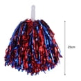 thumbnail image 6 of Dserhfy 2Pcs Cheerleader Pom Poms Metallic Foil Cheerleader Pom Poms Hand Flowers with Handle for Sports Competitions Celebrations, 6 of 7