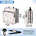 thumbnail image 3 of Zipper Binder with Shoulder Strap 2 inch 3 Ring Waterproof File Folder Organizer Bag 500 Sheet Pastel Blue and Pink Flowers, 3 of 8