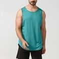 thumbnail image 6 of BiZtdJrK Mens Sleeveless Workout Tops Casual Round Neck Tank Top Fashion Color Block Shirts Gym Running Fitness Athletic Vest Green XXXL, 6 of 9