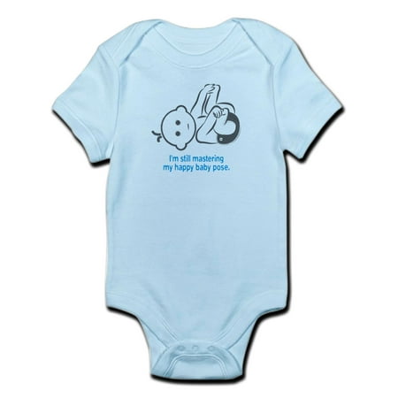 - CafePress - Yoga Happy Baby - Infant Bodysuit (Blue) - Baby Light Bodysuit
