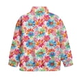 thumbnail image 5 of Uorisanigo Girls Half Zip Pullover Sweatshirt Soft Long Sleeve Pullover Crop Top Oversized Vibrant Floral Print School Quarter Zipper Cropped Sweatshirt Fall Spring Outfits Clothes, 5 of 7